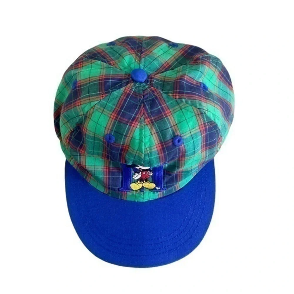 Mickey Mouse Disney Boys Plaid Vintage 90’s SnapBack‎ Baseball Hat